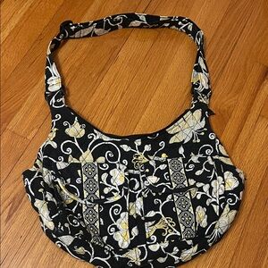 Vera Bradley Black and Yellow Floral Bag